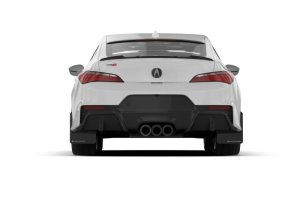 Acura Integra Mud Flaps - Rally Armor - UR Black Flap/Red Logo - Black - `23-`24